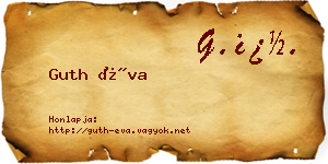 Guth Éva névjegykártya